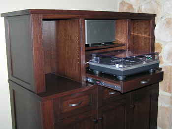 phonograph pullout shelf